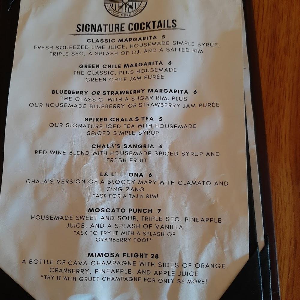 Chala's Wood Fire Grill Menu image 4